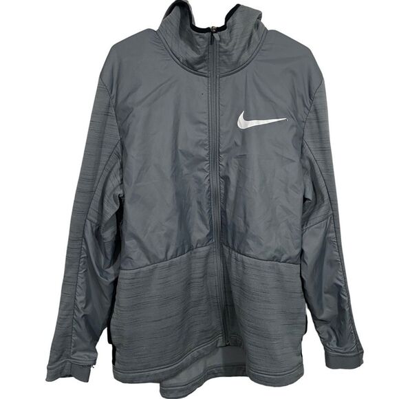 Nike Dri-Fit Grey Windbreaker Hooded Jacket - Picture 1 of 4